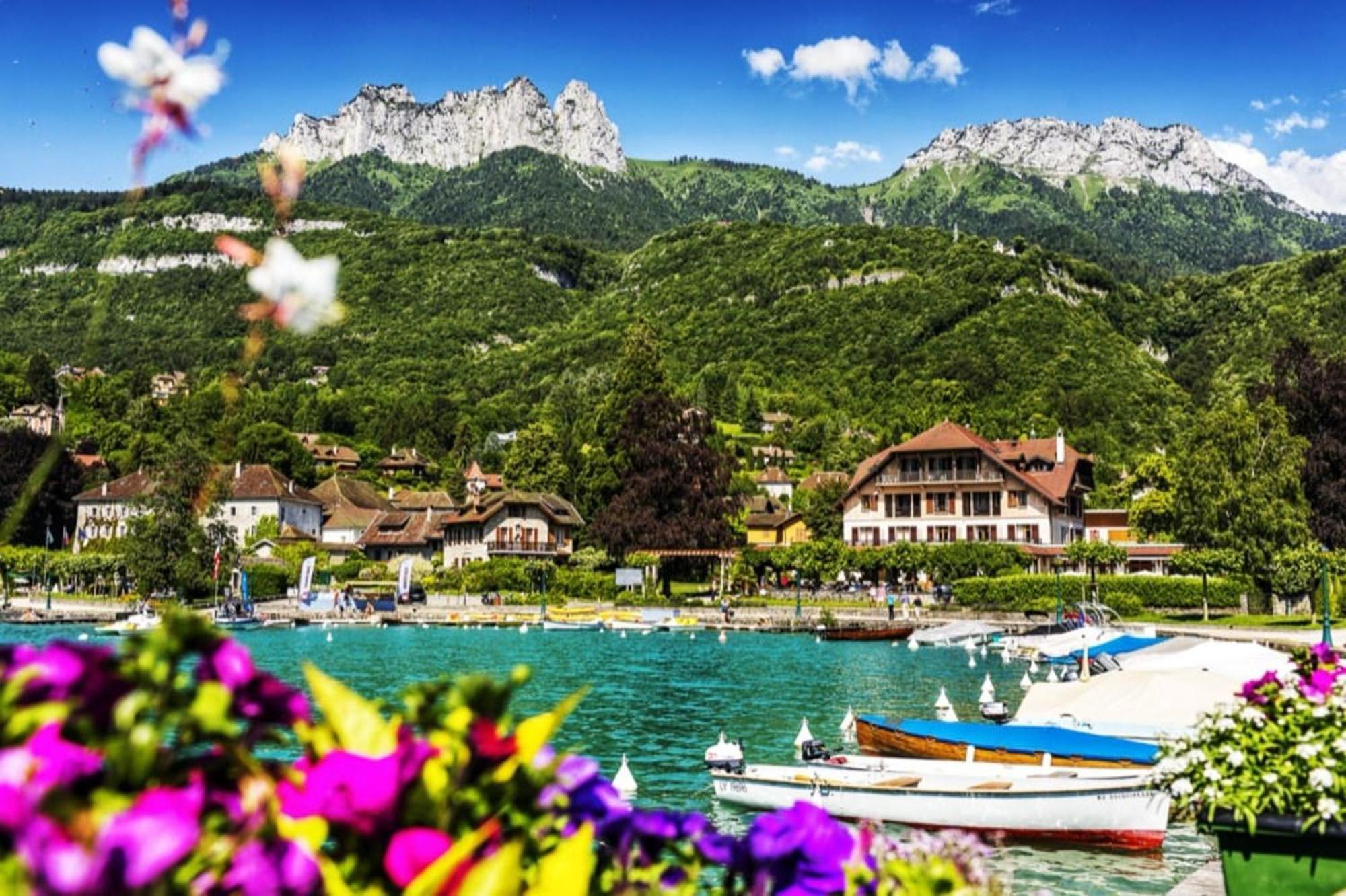 La Plume classé 3 étoiles vue Lac avec parking Annecy Exterior foto